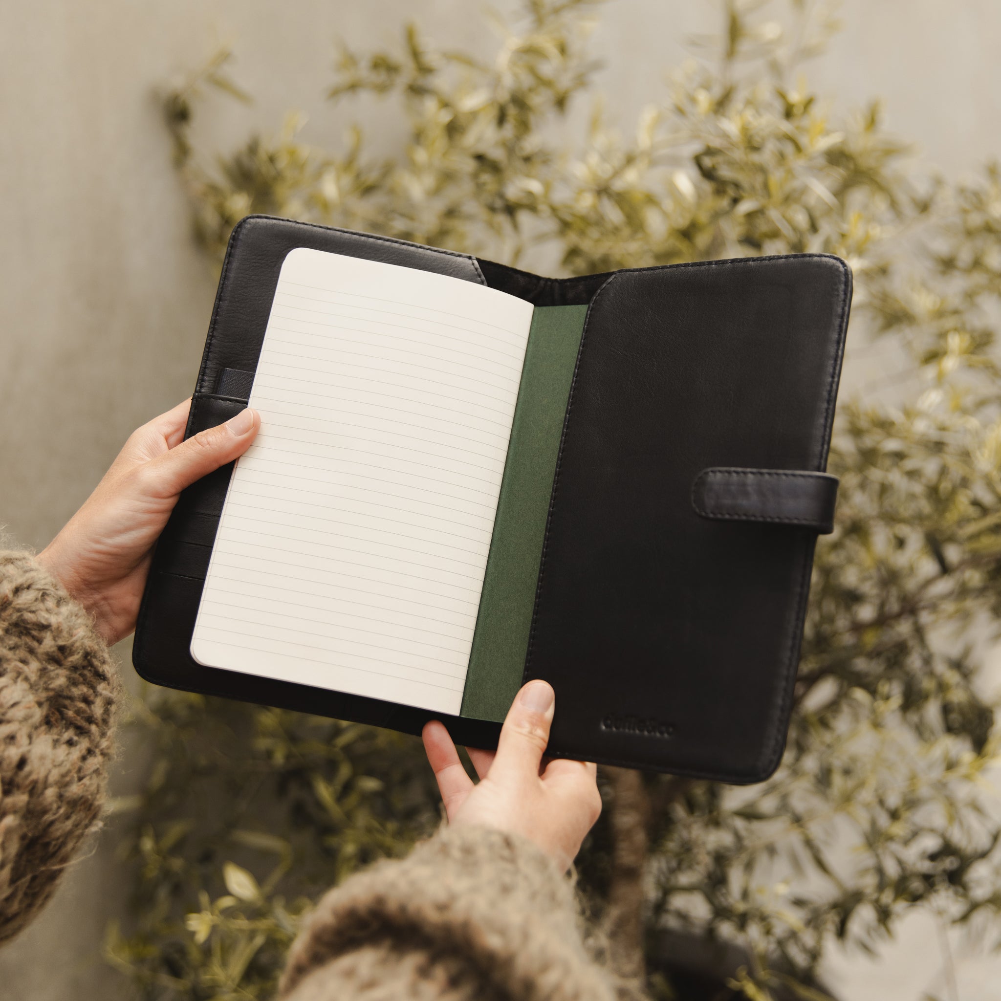 A5 Leather Organiser in Black or Tan by Duffle&Co