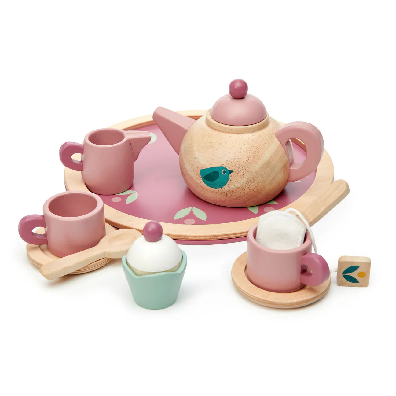 Wooden Birdie Tea Party Set - Tender Leaf Toys | Wooden Toy NZ
