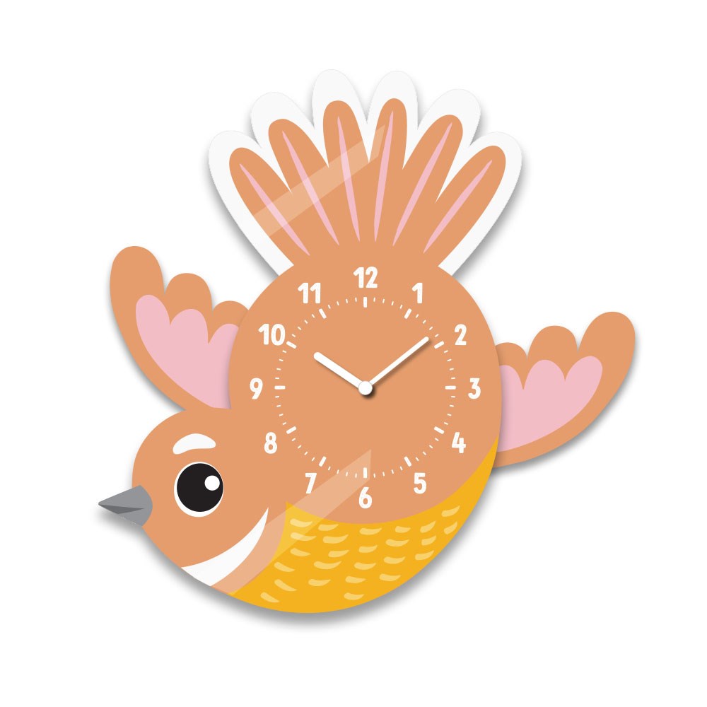 Fantail Kids Wobble Clock by 100% NZ