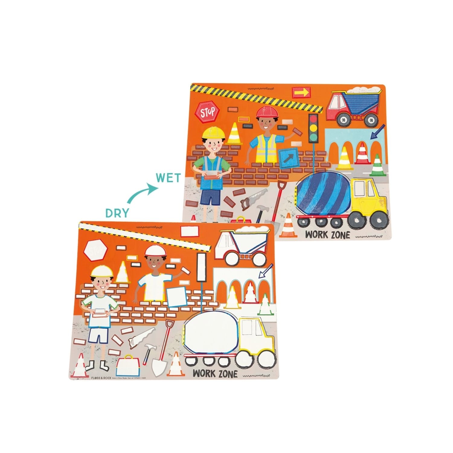 Construction Magic Water Placemats NZ – Mess-Free Creative Fun (Ages 18m+)