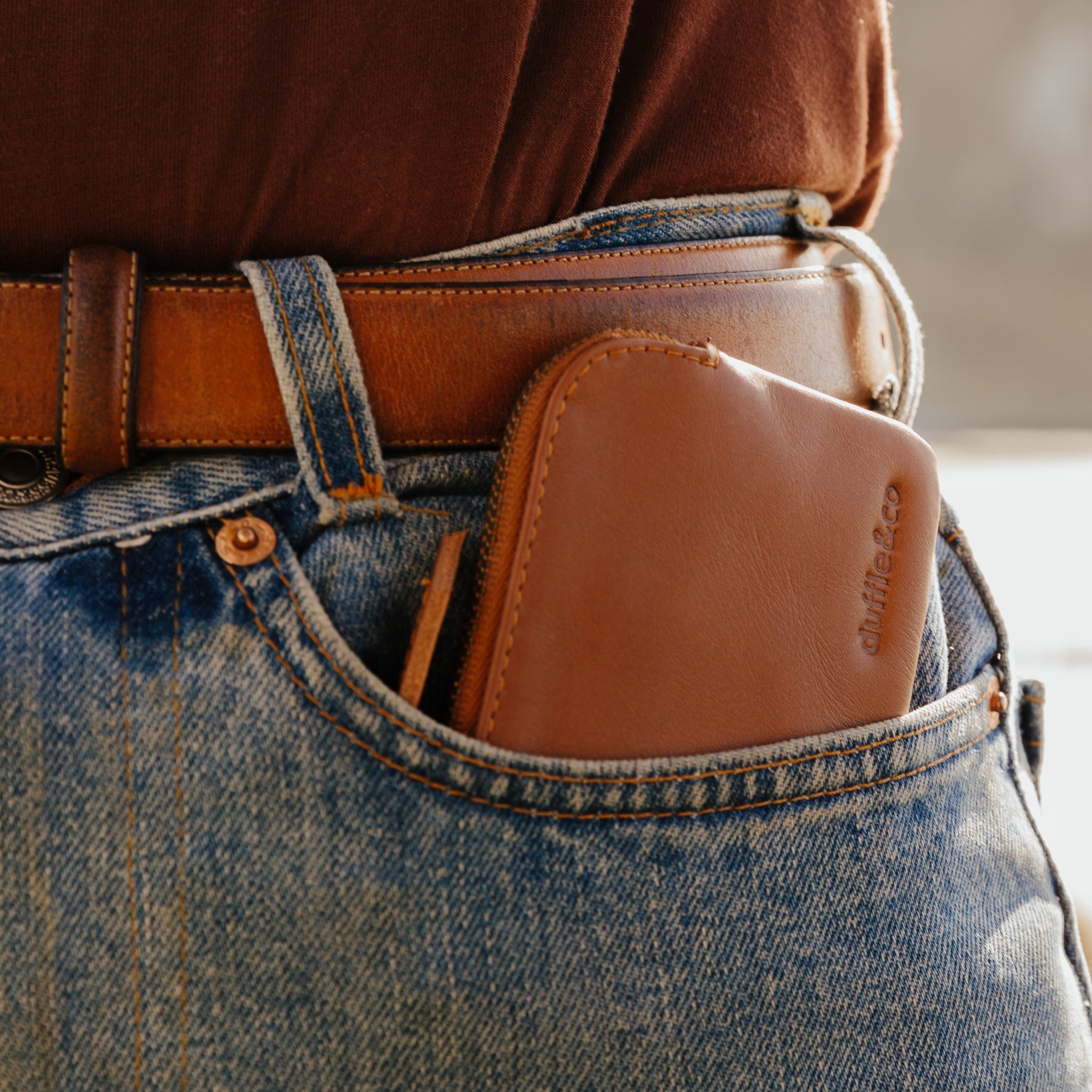 Leather Cooke Pouch in Tan, Navy, Black or Chocolate by Duffle&Co