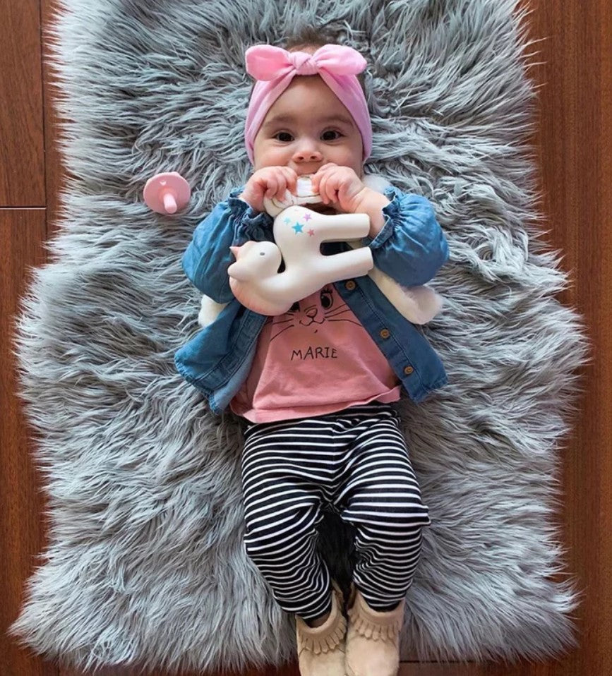 Cotton Candy Boxed Unicorn Teether by Tikiri: Ages 0+