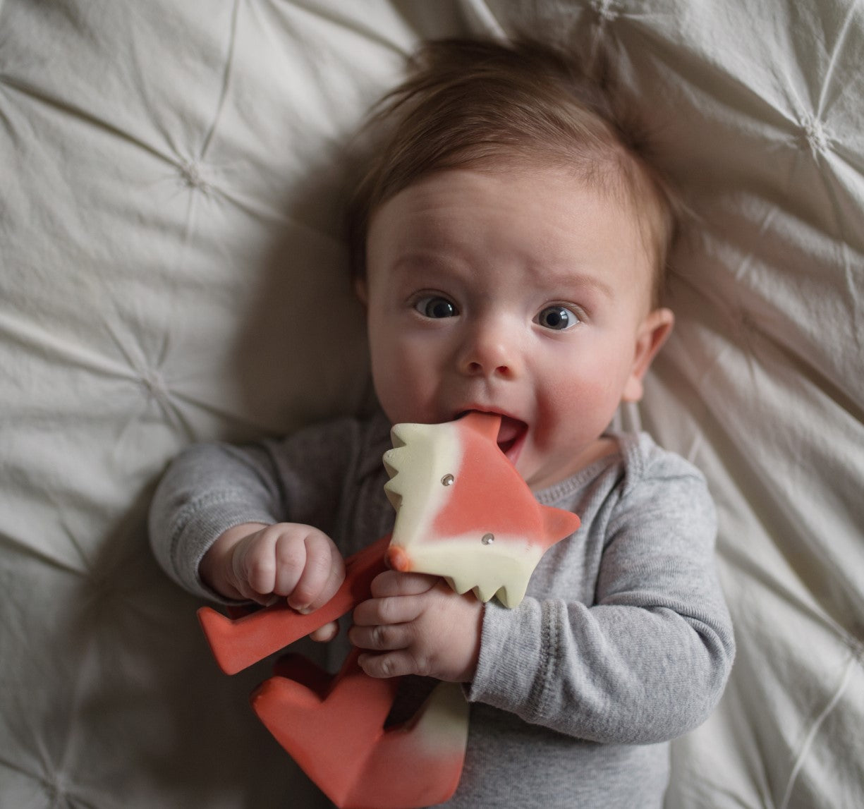 Fox Natural Rubber Teether By Tikiri: Age 0+