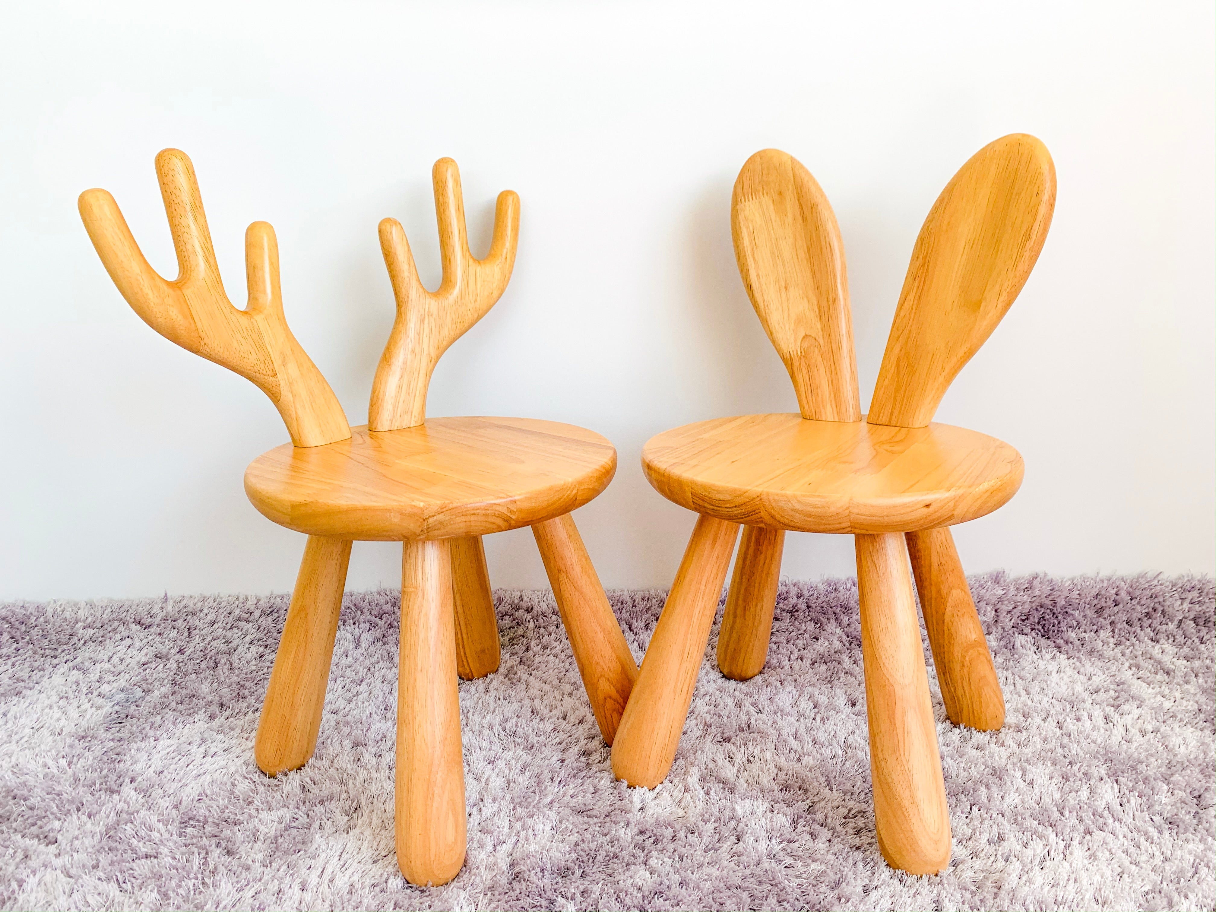 Solid Wood Kids Furniture Zoo Moose Chair