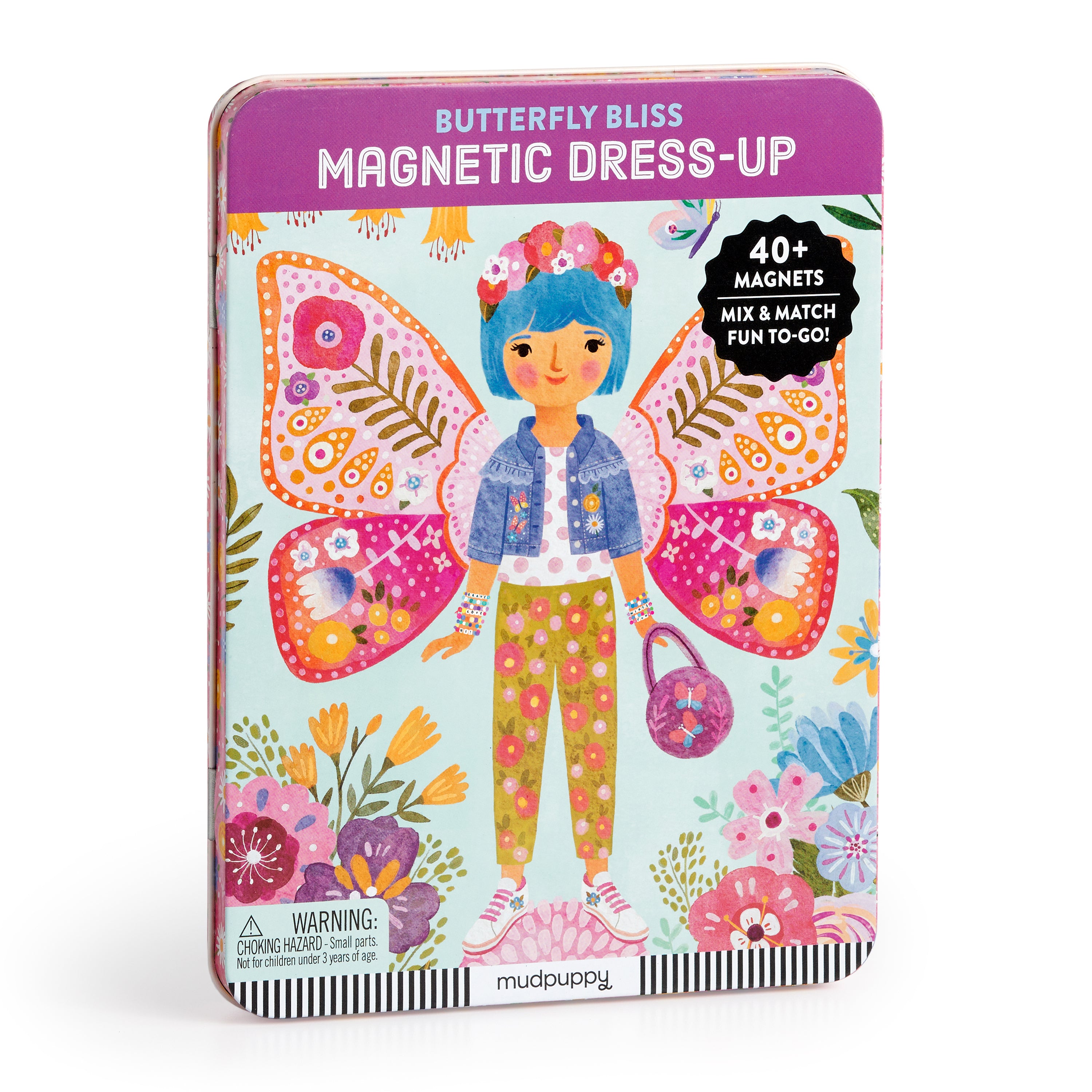 Portable Butterfly Bliss Magnetic Dress-up Toy By Mudpuppy: Ages 4+