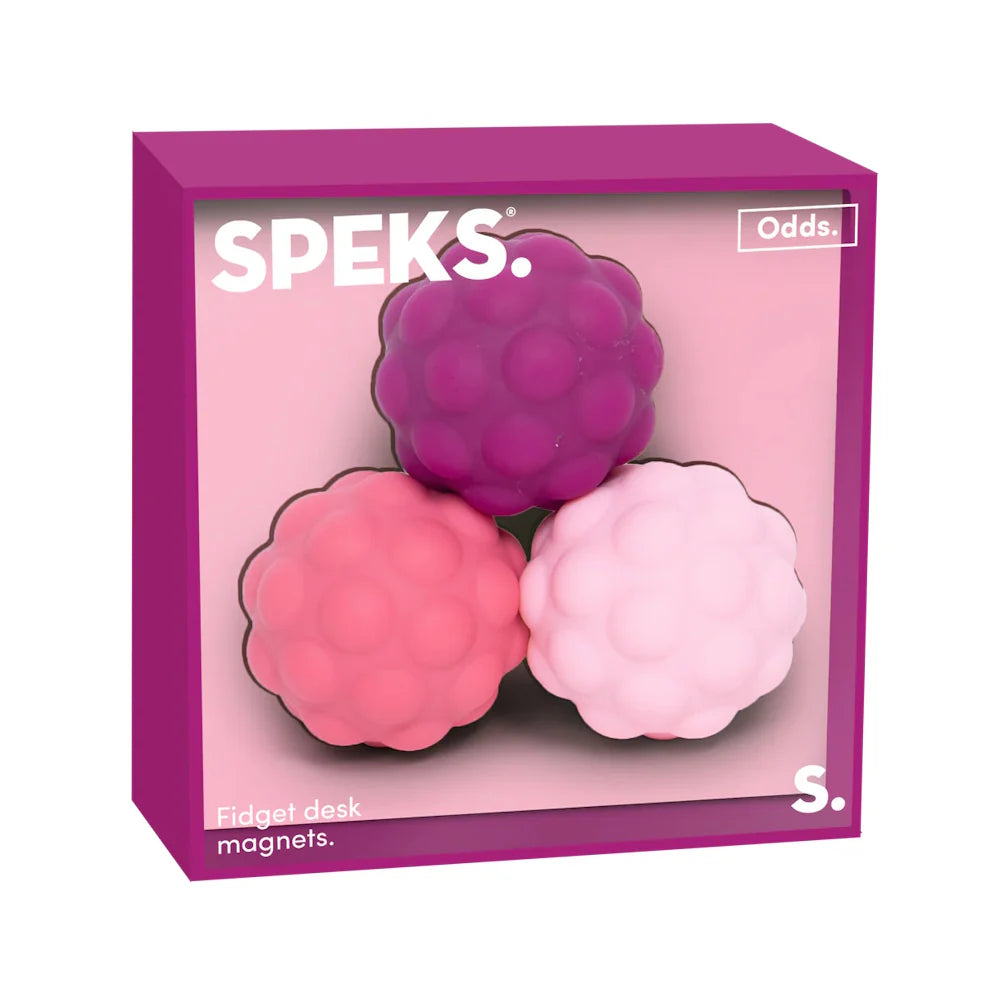 Soft Silicon covered Fidget Magnets: 3pc Set in Purple By Speks