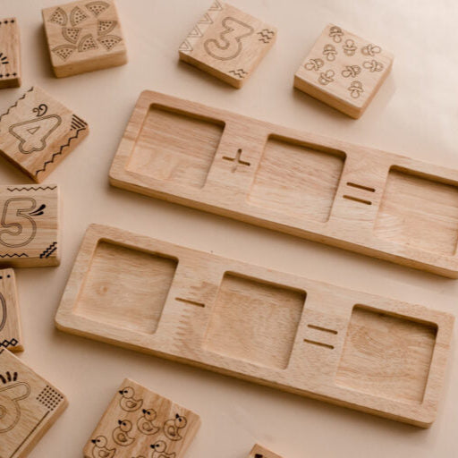 Wooden Two Piece Math Frame Set - QToys | Wooden Toy NZ