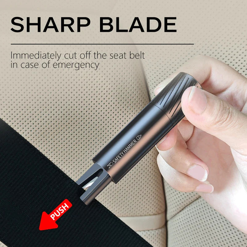 Emergency Rescue Tool: Essential 2-in-1 Car Glass Breaker and Seatbelt Cutter with Durable Tungsten Steel Hammer