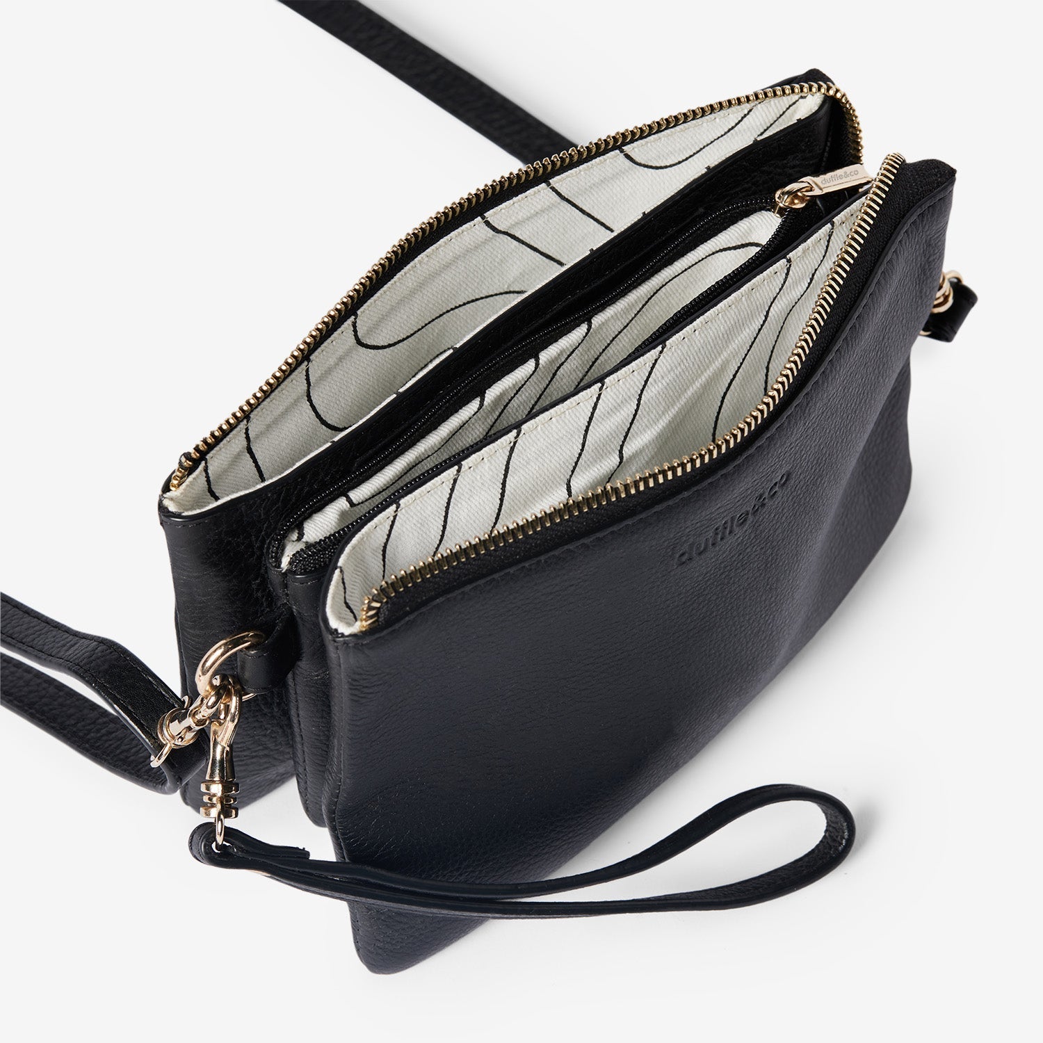 Sienna Triple Crossbody in Forest or Black by Duffle&Co