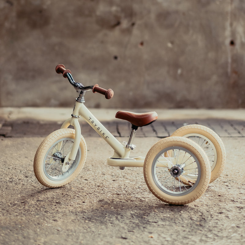 Cream Vintage Balance Bike & Trike – Trybike Steel | Balance Bike NZ