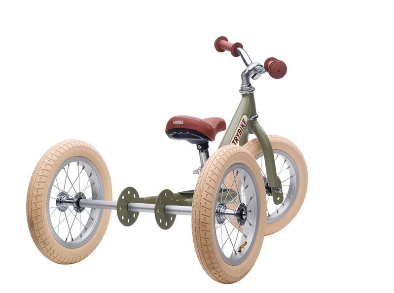 Green Vintage Balance Bike & Trike – Trybike | Balance Bike NZ