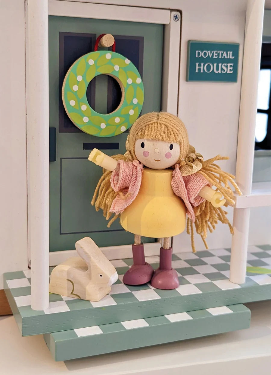 Amy and Rabbit Wooden Doll – Tender Leaf Toys | Wooden Doll NZ