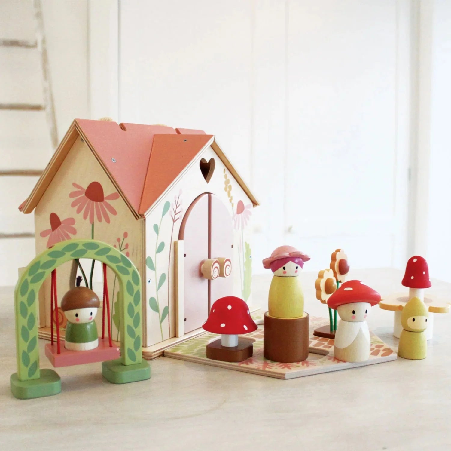 Merrywood Rosewood Cottage - Tender Leaf Toys | Wooden Doll House