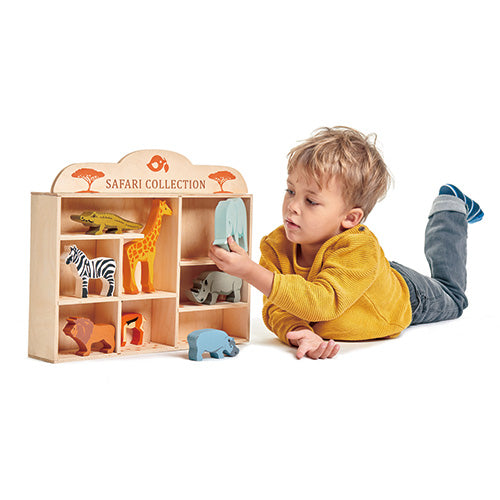 Wooden Safari Animal Set - Tender Leaf Toys | Wooden Toys NZ