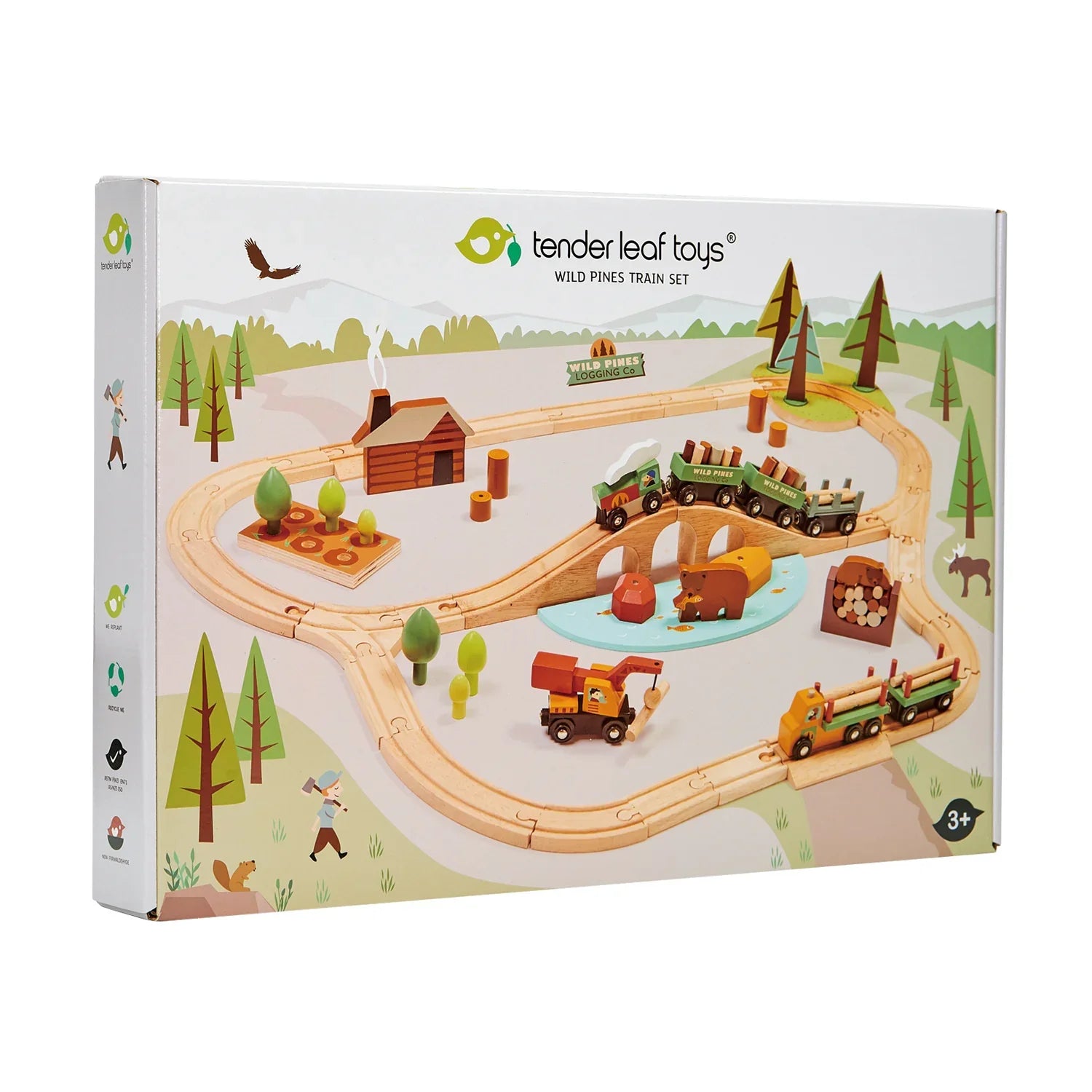 Wild Pines Wooden Train Set - Tender Leaf Toys | Wooden Toy NZ