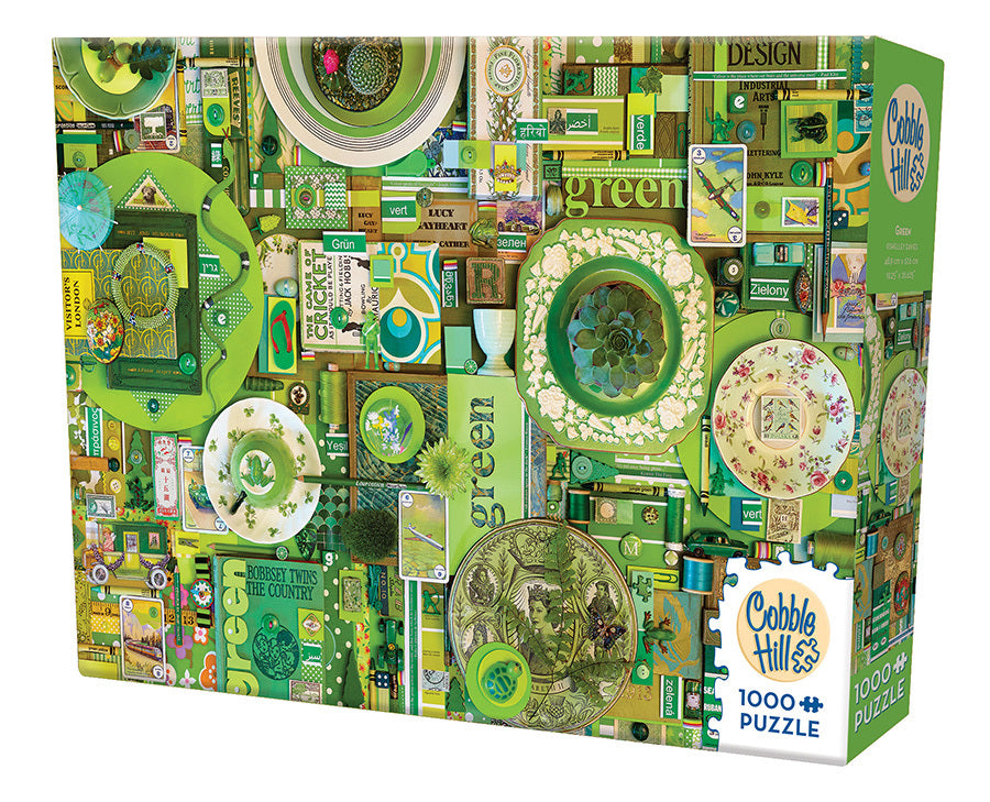 The Rainbow Project 1000pc Green Compact Box Puzzle by Outset Media