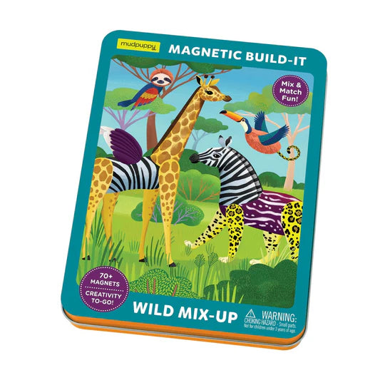 Wild Mix-Up Magnetic Build-It By Mudpuppy: Ages 4+