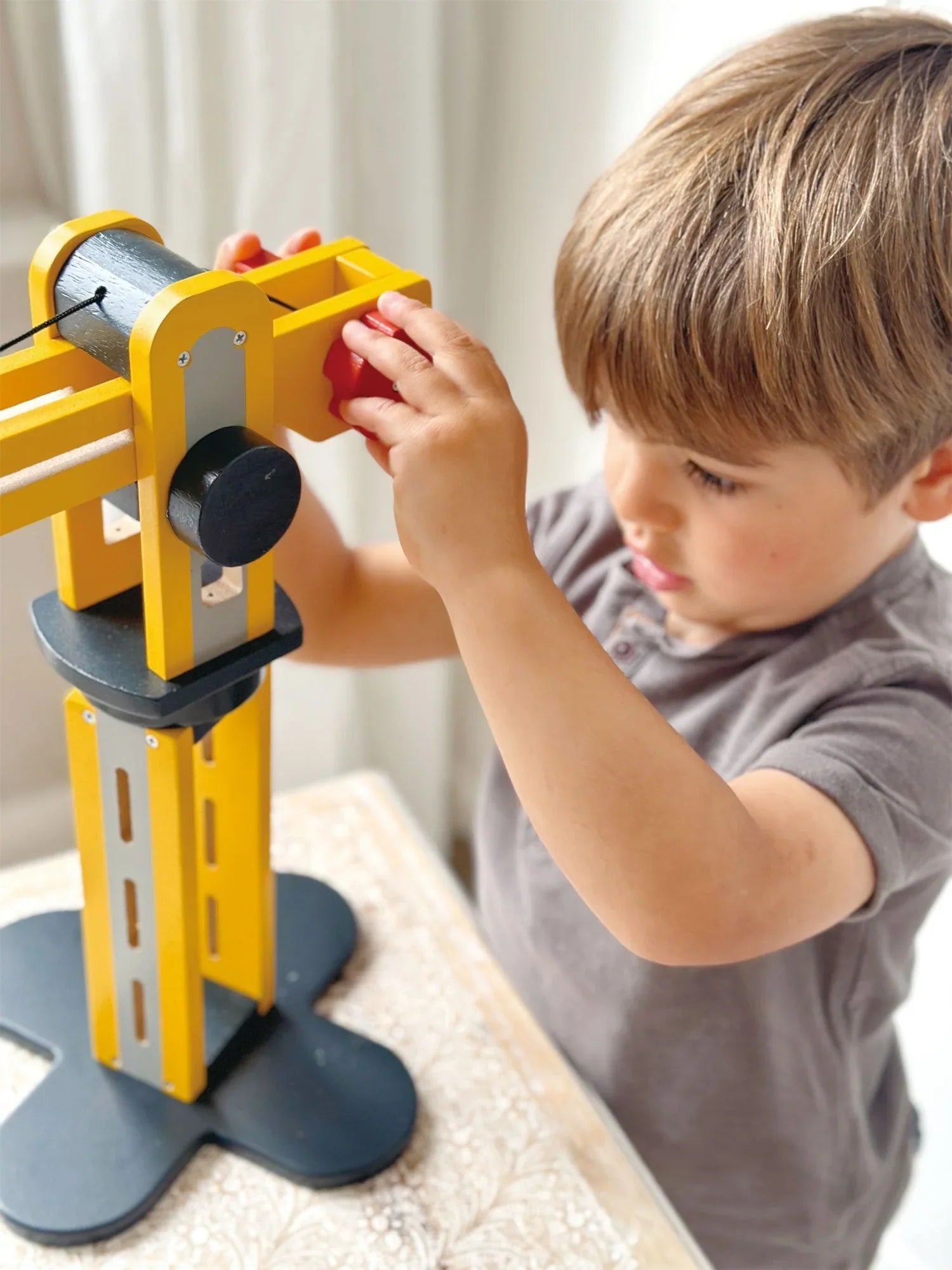Big Yellow Crane – Mentari | Construction Toy NZ