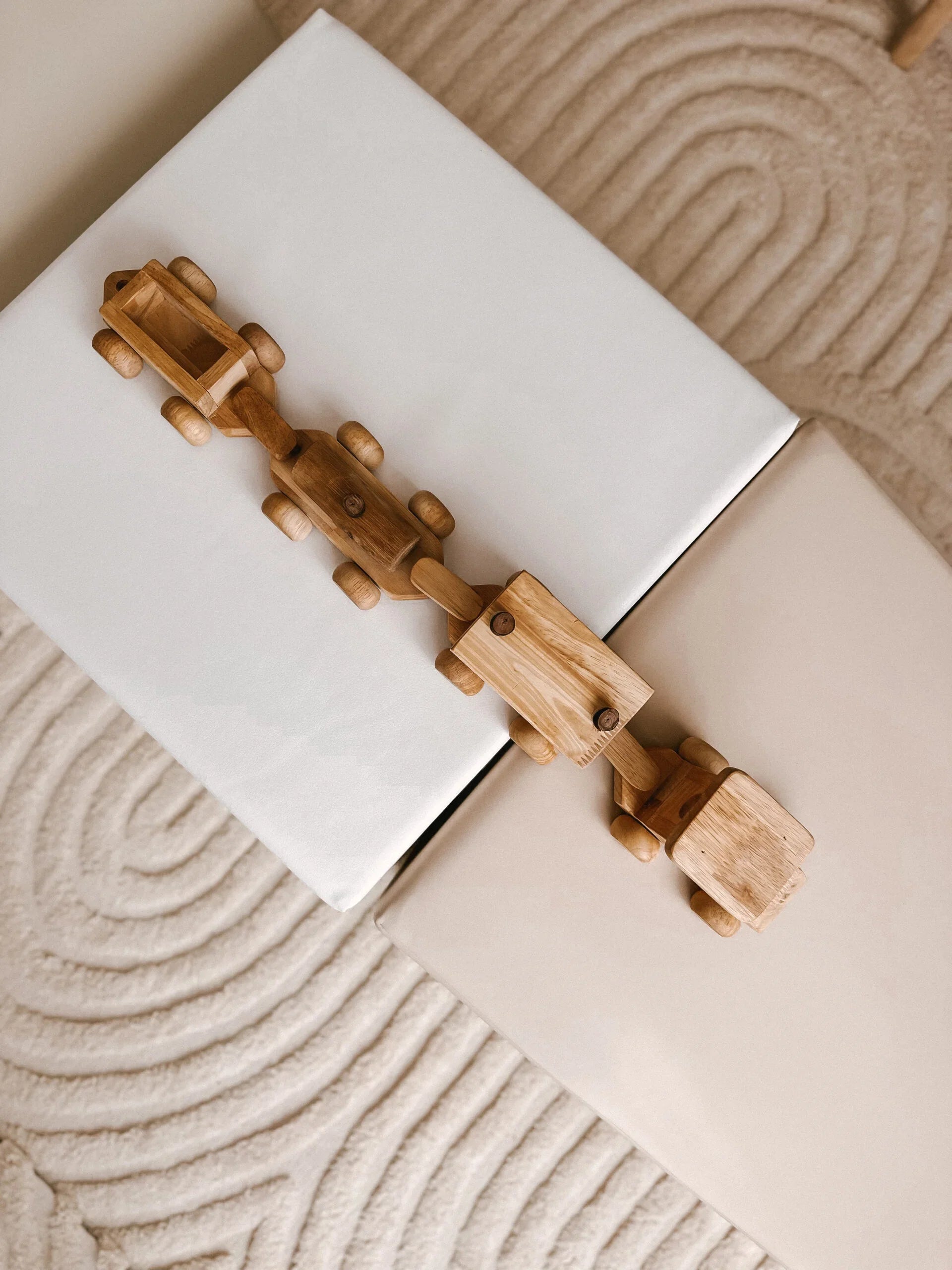 Wooden Cargo Train - QToys | Wooden Toy NZ