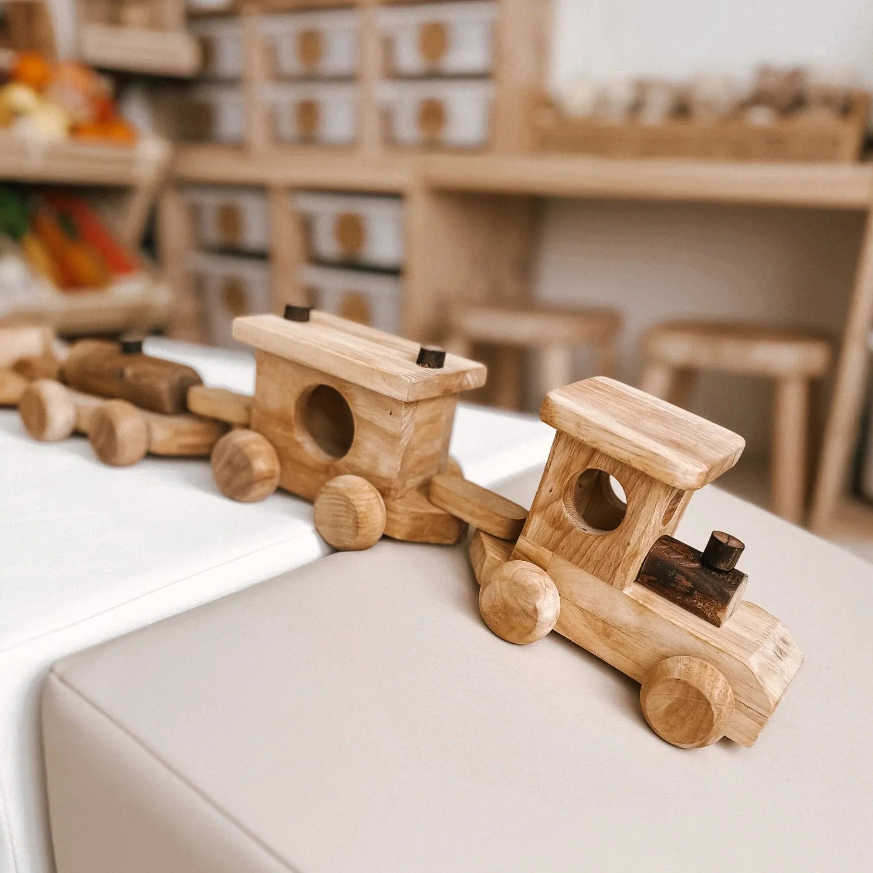 Wooden Cargo Train - QToys | Wooden Toy NZ