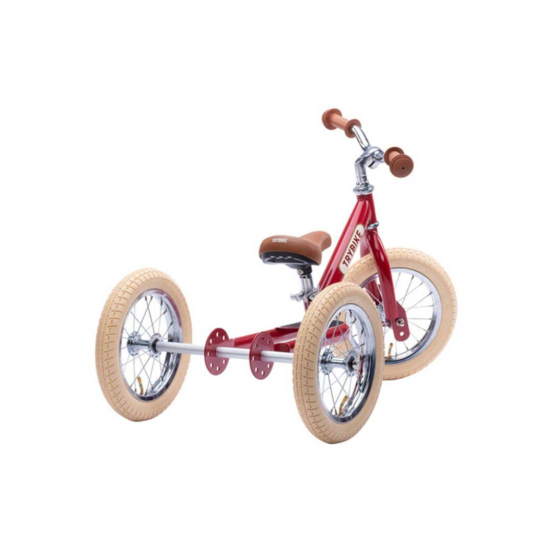 Red Vintage Balance Bike & Trike – Trybike | Balance Bike NZ