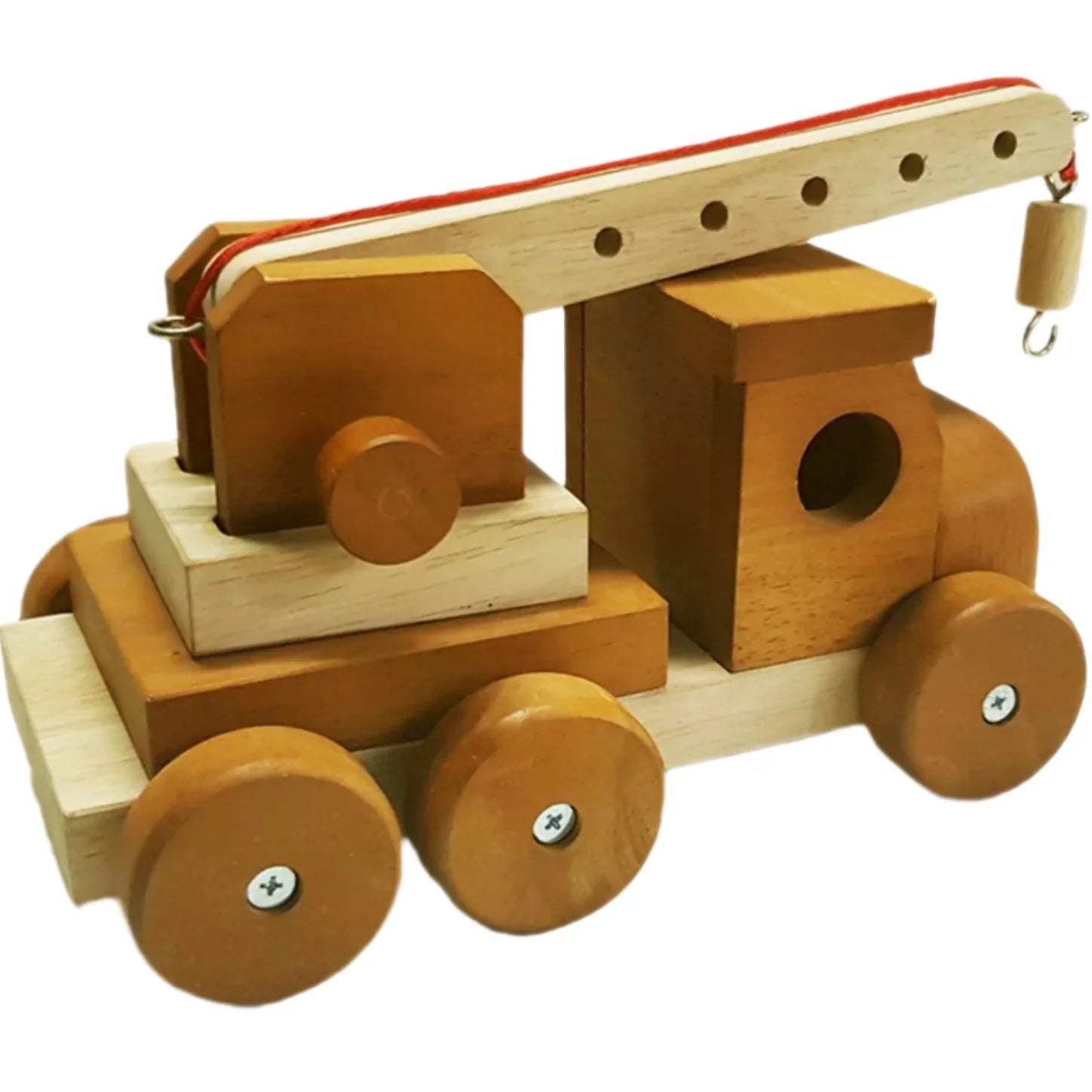 Wooden Crane Truck - QToys | Wooden Toy NZ