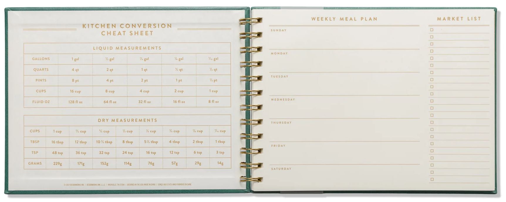 Meal Planner and Market List by Designworks Inc