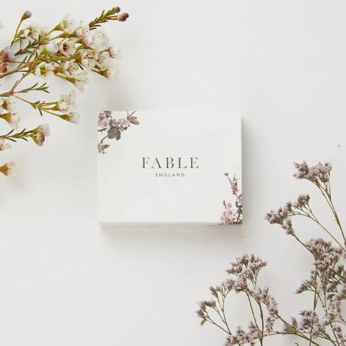 Enamel Hare Huggie Earrings by Fable England