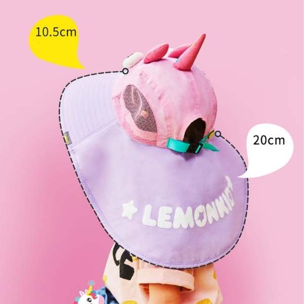 Lemonkid Unicorn Wide Brim Sun Hat for Toddlers – Extra Coverage