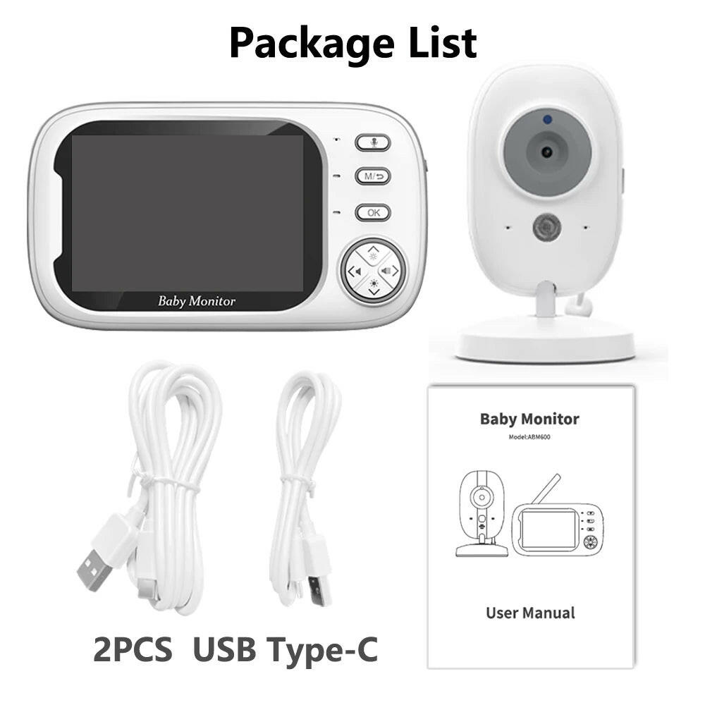 3.5 Inch Wireless Video Baby Monitor Night Vision