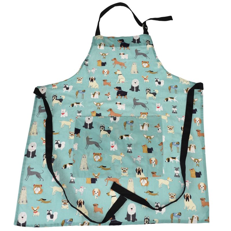 Best In Show Recycled Cotton Apron NZ – Dog & Puppy Print, Stylish & Eco-Friendly