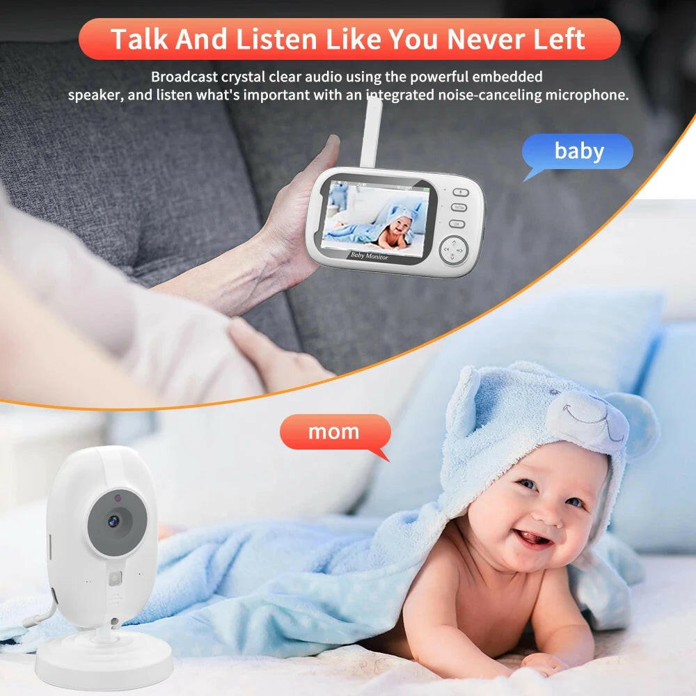 3.5 Inch Wireless Video Baby Monitor Night Vision