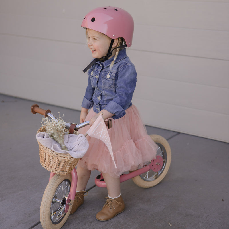 Kids Bike Helmet Vintage Pink – CoConuts | Children’s Helmet NZ
