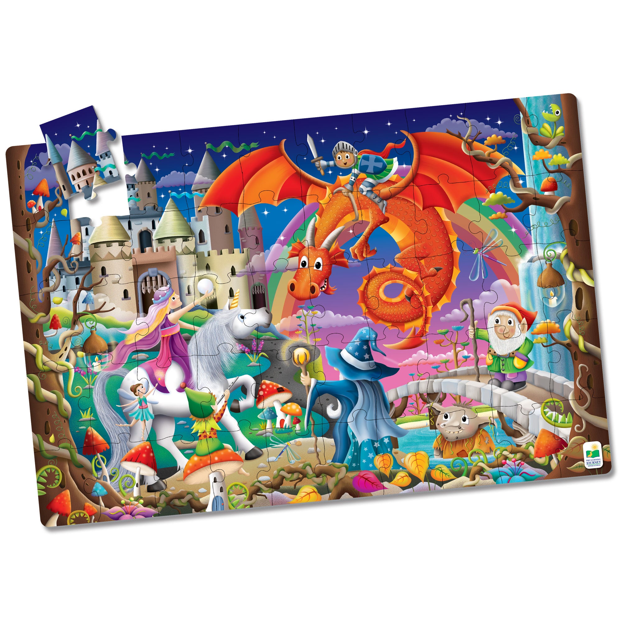 Double Glow in the Dark Fantasy Puzzle By The Learning Journey: Ages 3+