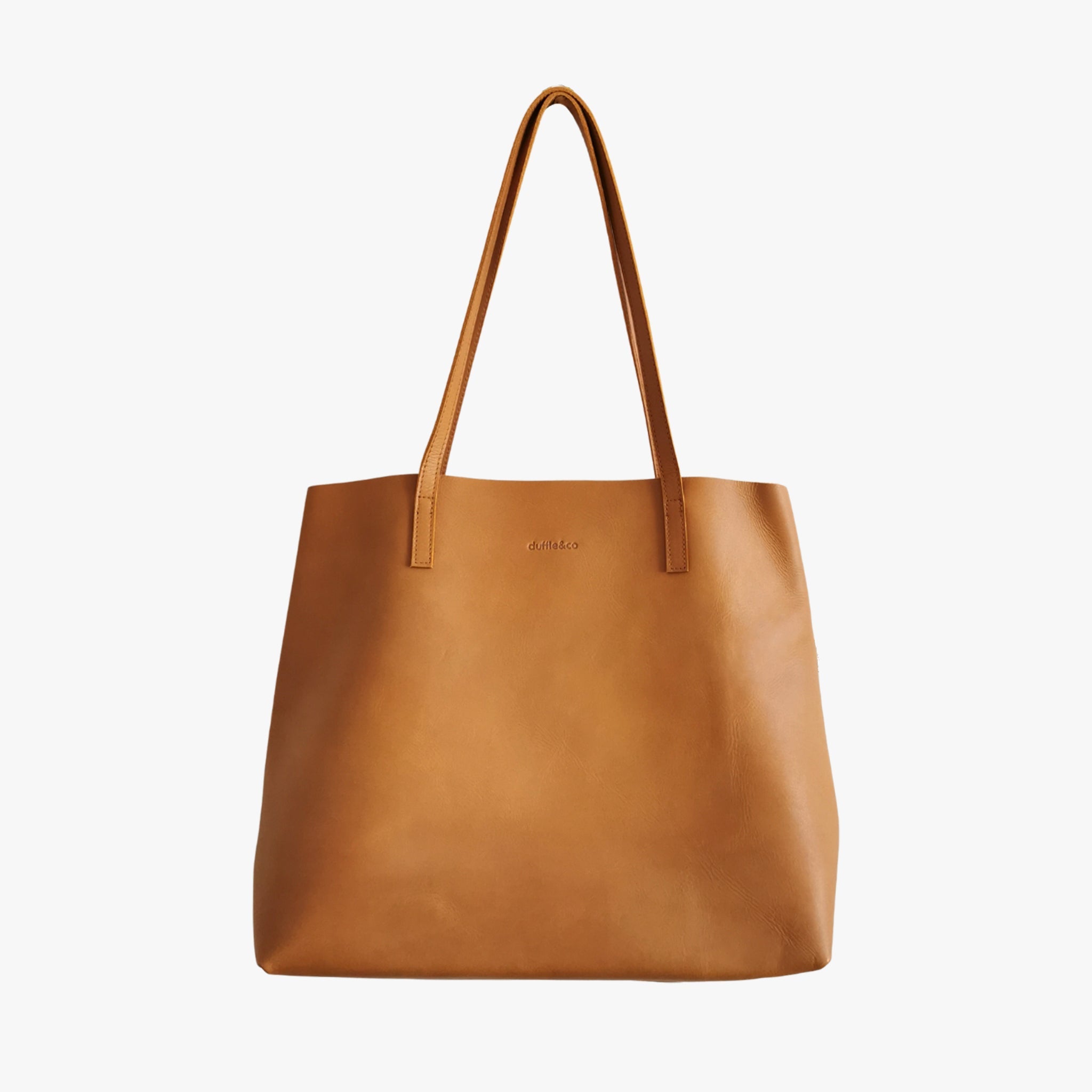 Bri Raw Edged Tote in Tan or Black by Duffle&Co