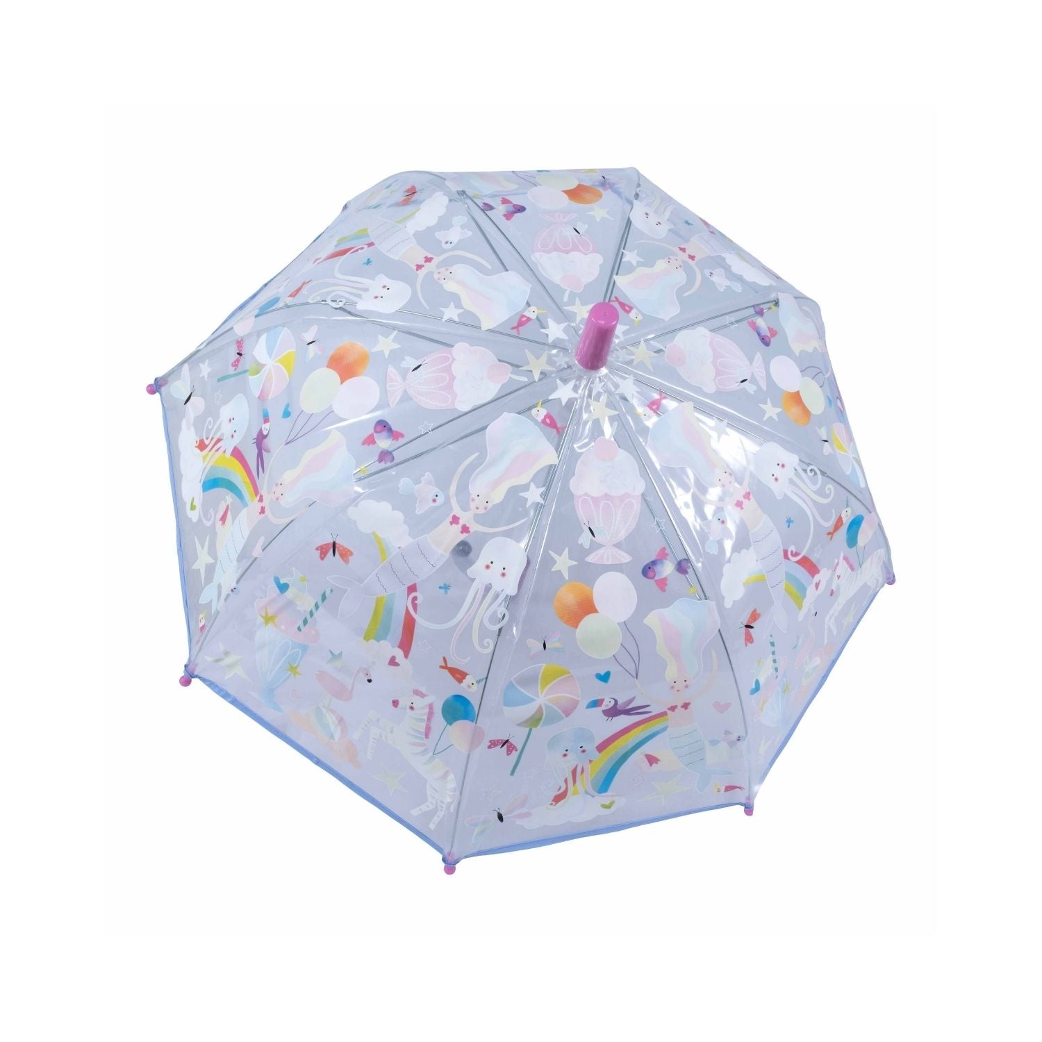 Kids Colour Changing Umbrella NZ –  Fantasy Transparent Rain Umbrella (Ages 3+)