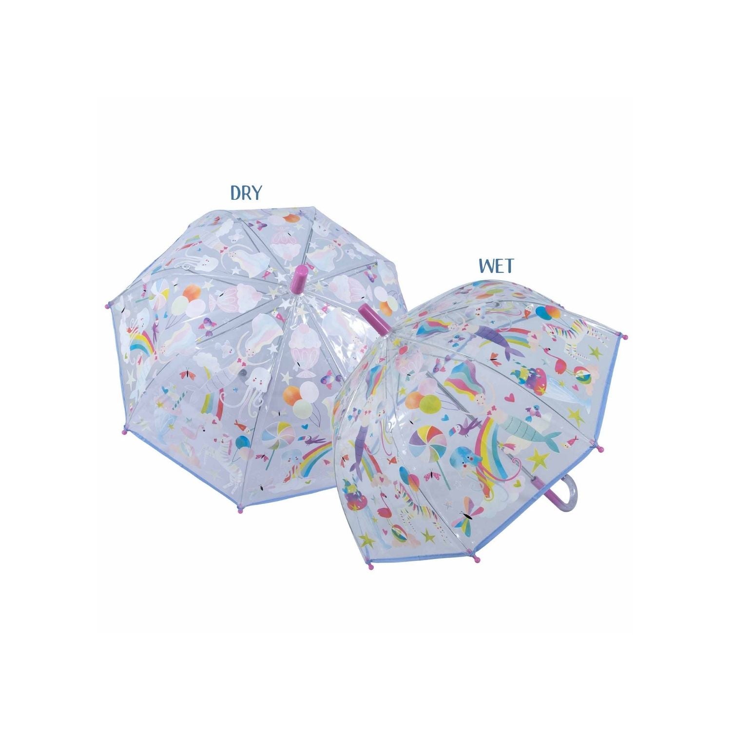 Kids Colour Changing Umbrella NZ –  Fantasy Transparent Rain Umbrella (Ages 3+)