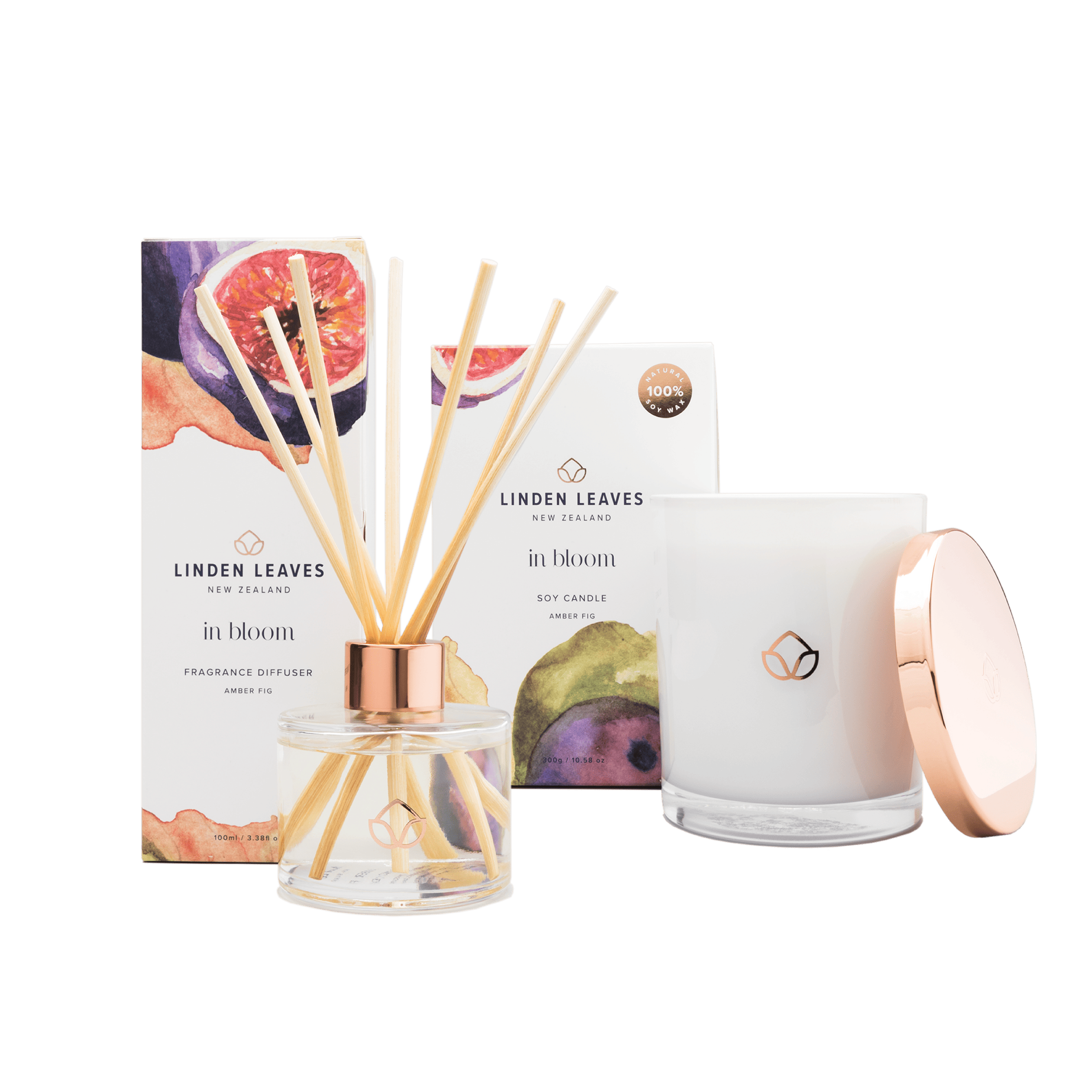Amber Fig Fragranced Candle and Diffuser Bundle