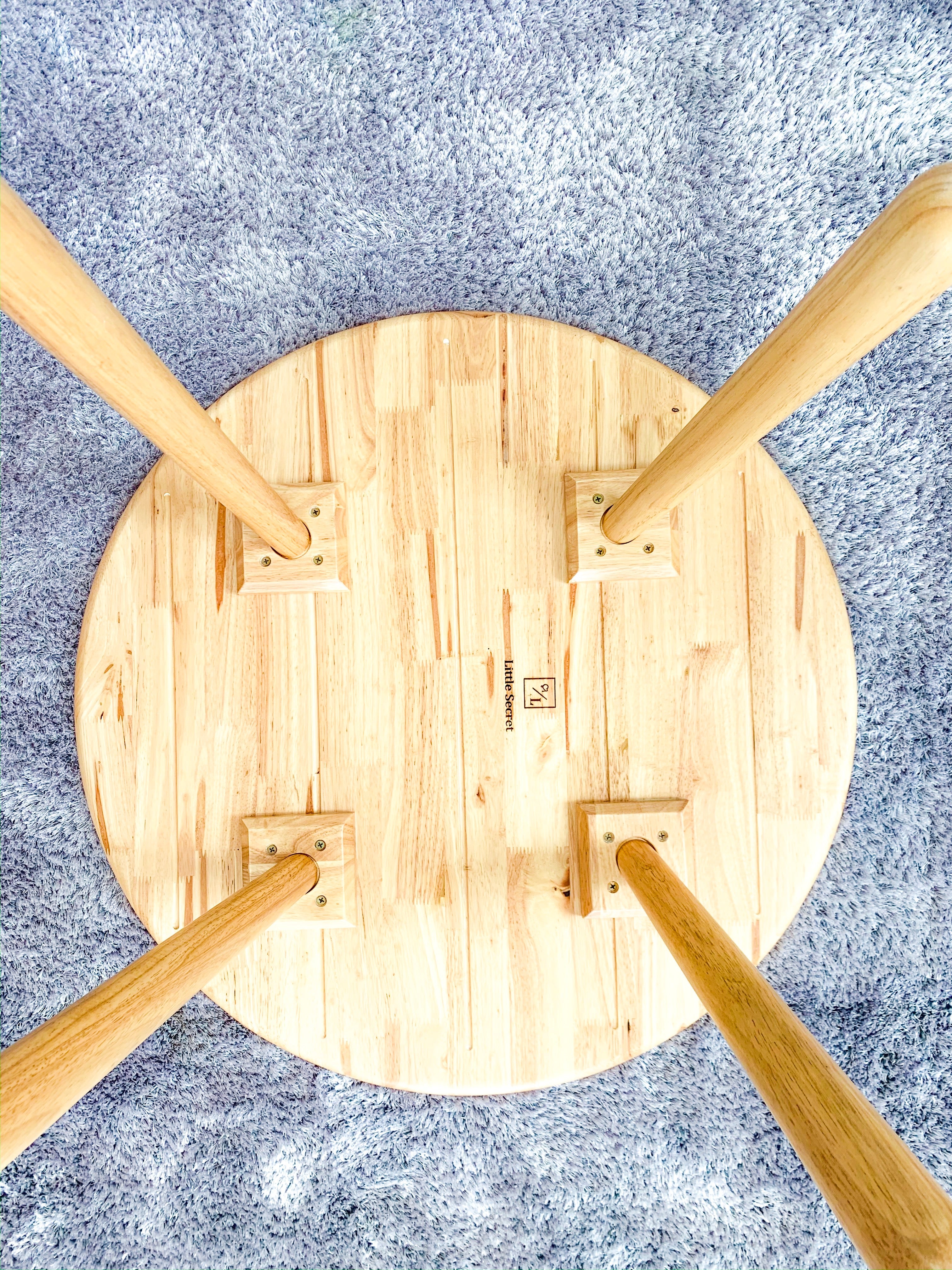 Solid Wood Kids Furniture Zoo Round Table