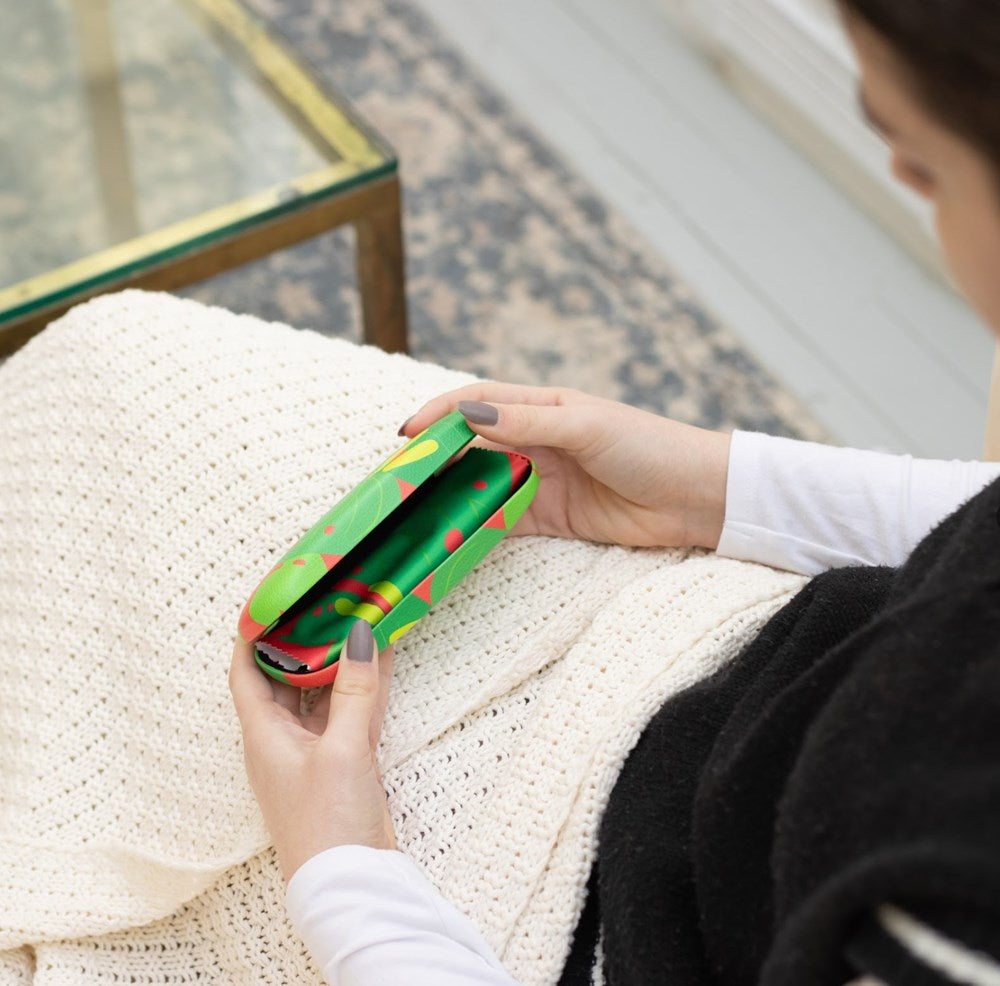 Bright Botanical Kawakawa Glasses Case by 100%NZ