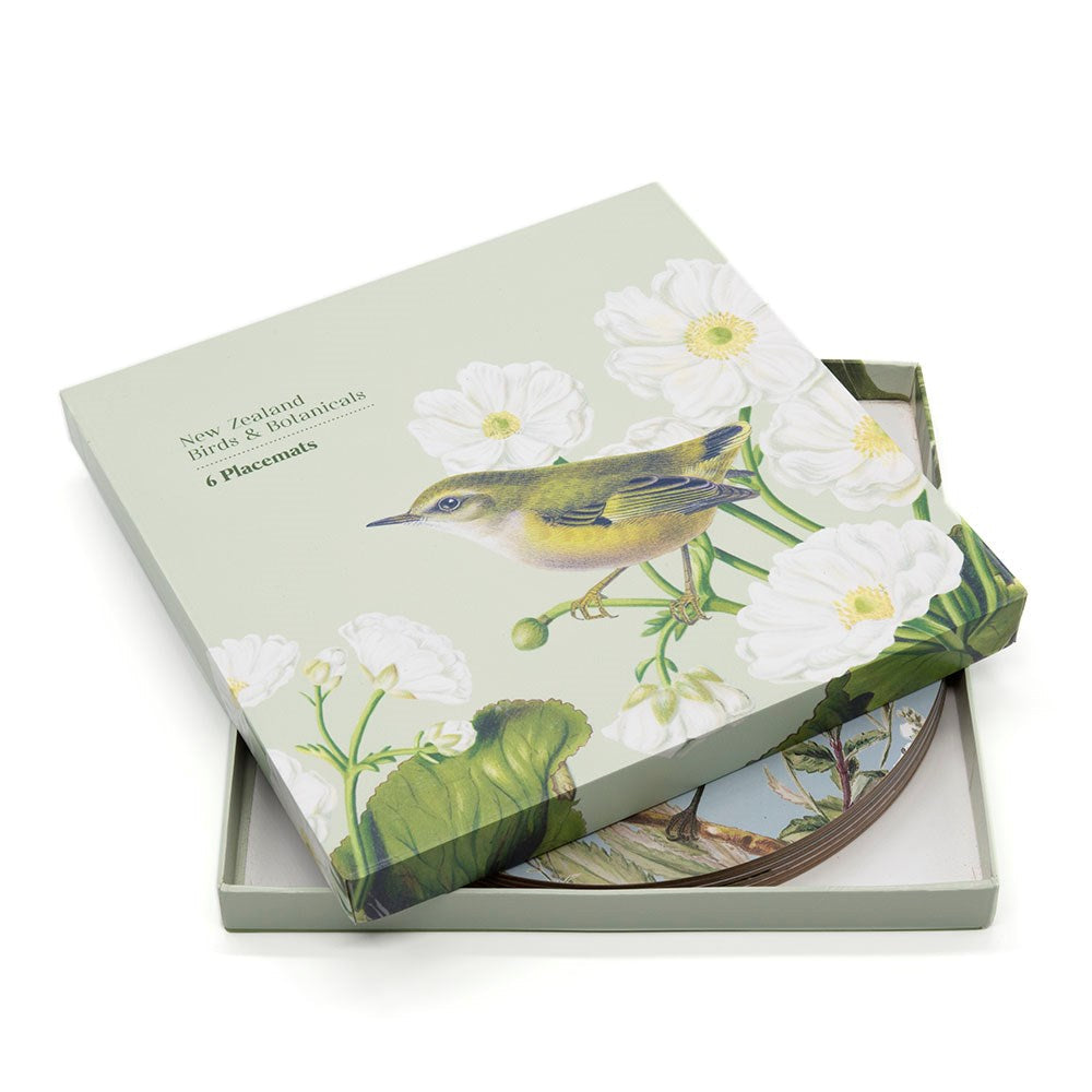 Birds & Botanicals of NZ Box of 6 Placemats by 100% NZ