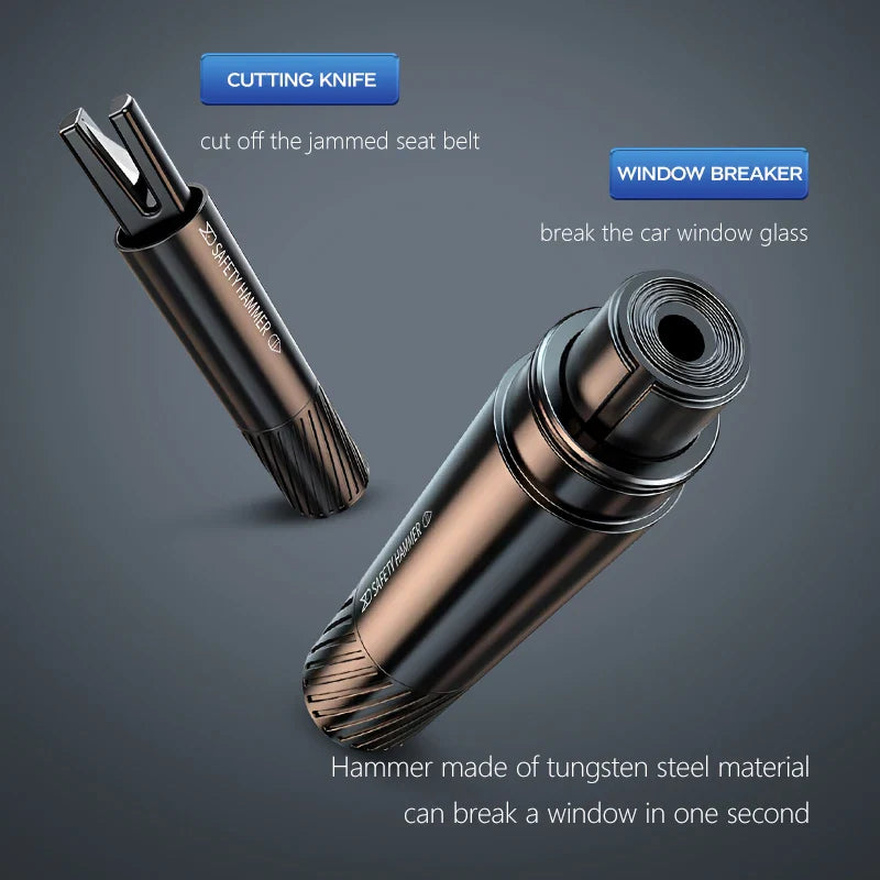 Emergency Rescue Tool: Essential 2-in-1 Car Glass Breaker and Seatbelt Cutter with Durable Tungsten Steel Hammer