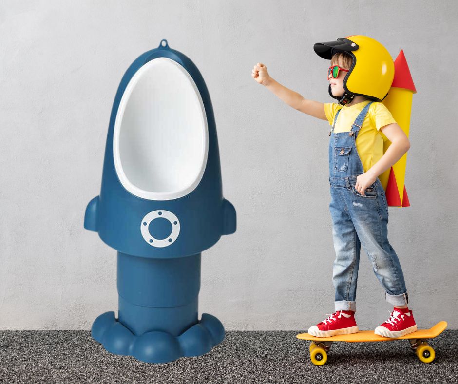 Blue Rocket Potty – The Ultimate Potty and Urinal Training Tool for Growing Boys
