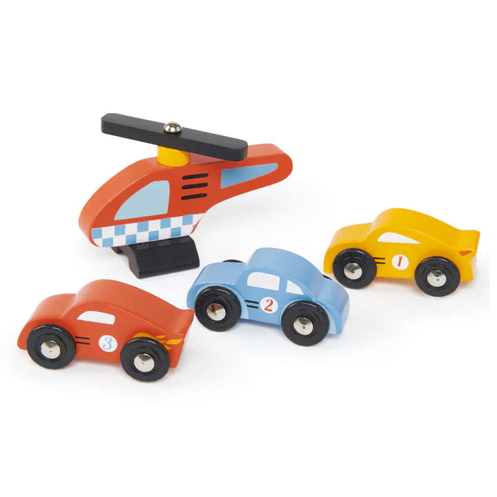 Wooden Service Station Garage - Tender Leaf Toys | Toy Car Garage NZ