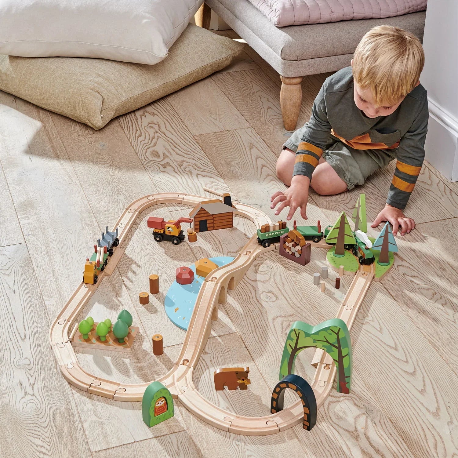 Wild Pines Wooden Train Set - Tender Leaf Toys | Wooden Toy NZ