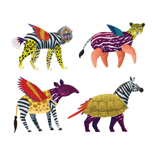Wild Mix-Up Magnetic Build-It By Mudpuppy: Ages 4+
