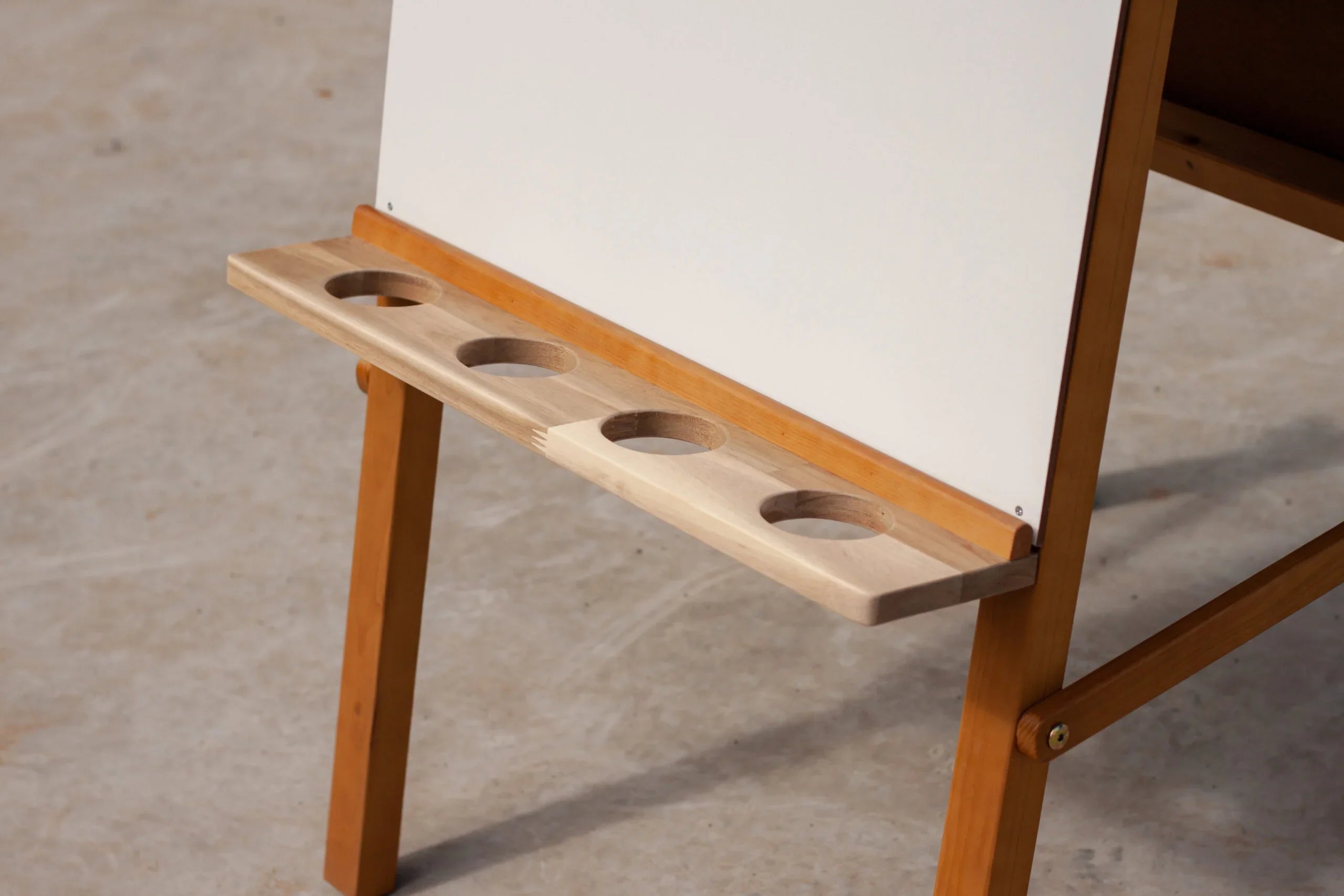 QToys 5 in 1 Wooden Art Easel for Kids - Montessori Creative Play Station