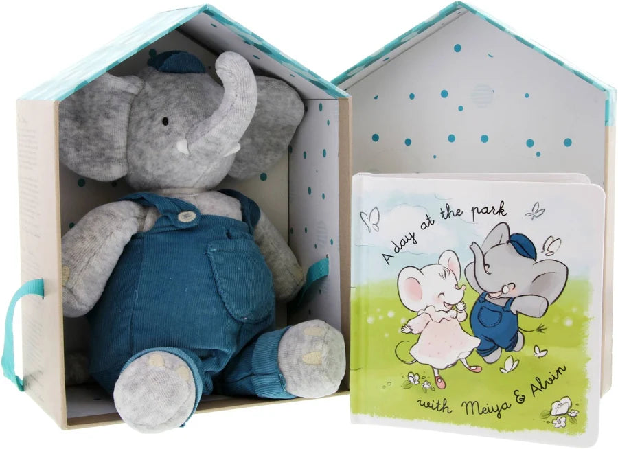 Deluxe Toy PLUSH in Ribbon gift box with Book from the Alvin Collection: Ages 0+
