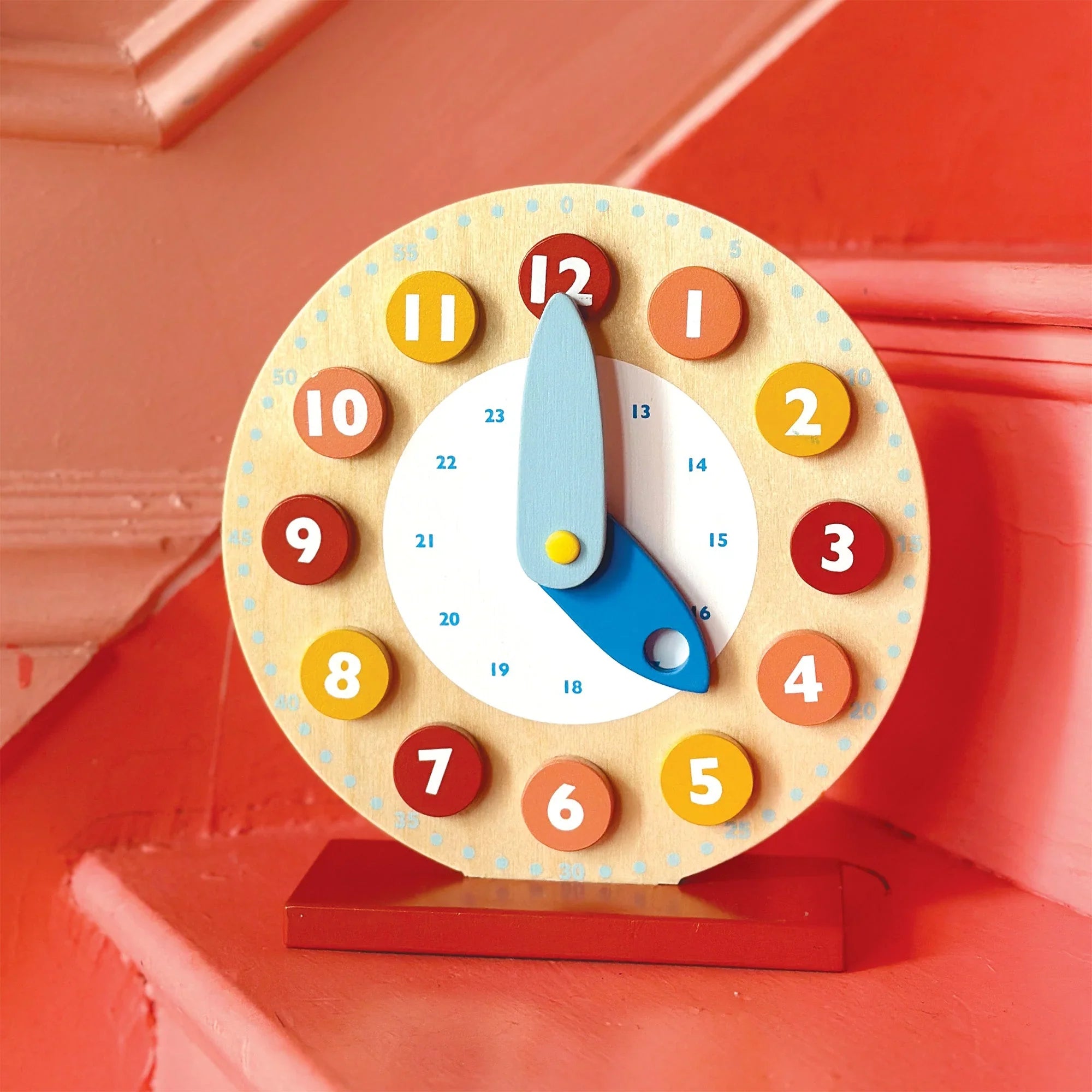 Teaching Clock – Mentari | Wooden Educational Toy NZ