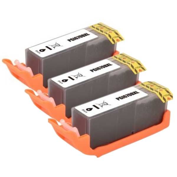 Compatible Black Inkjet *Triple Pack*: Substitute to Canon PGI670XL by Items Online Ltd